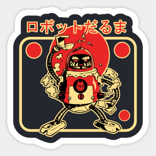 Robot Daruma Sticker